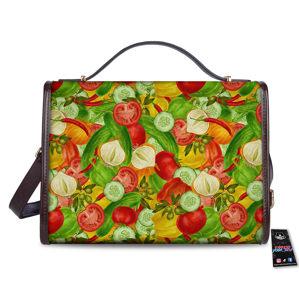 Pattern Vegan Print Pattern Women's Satchel Bag-grizzshop