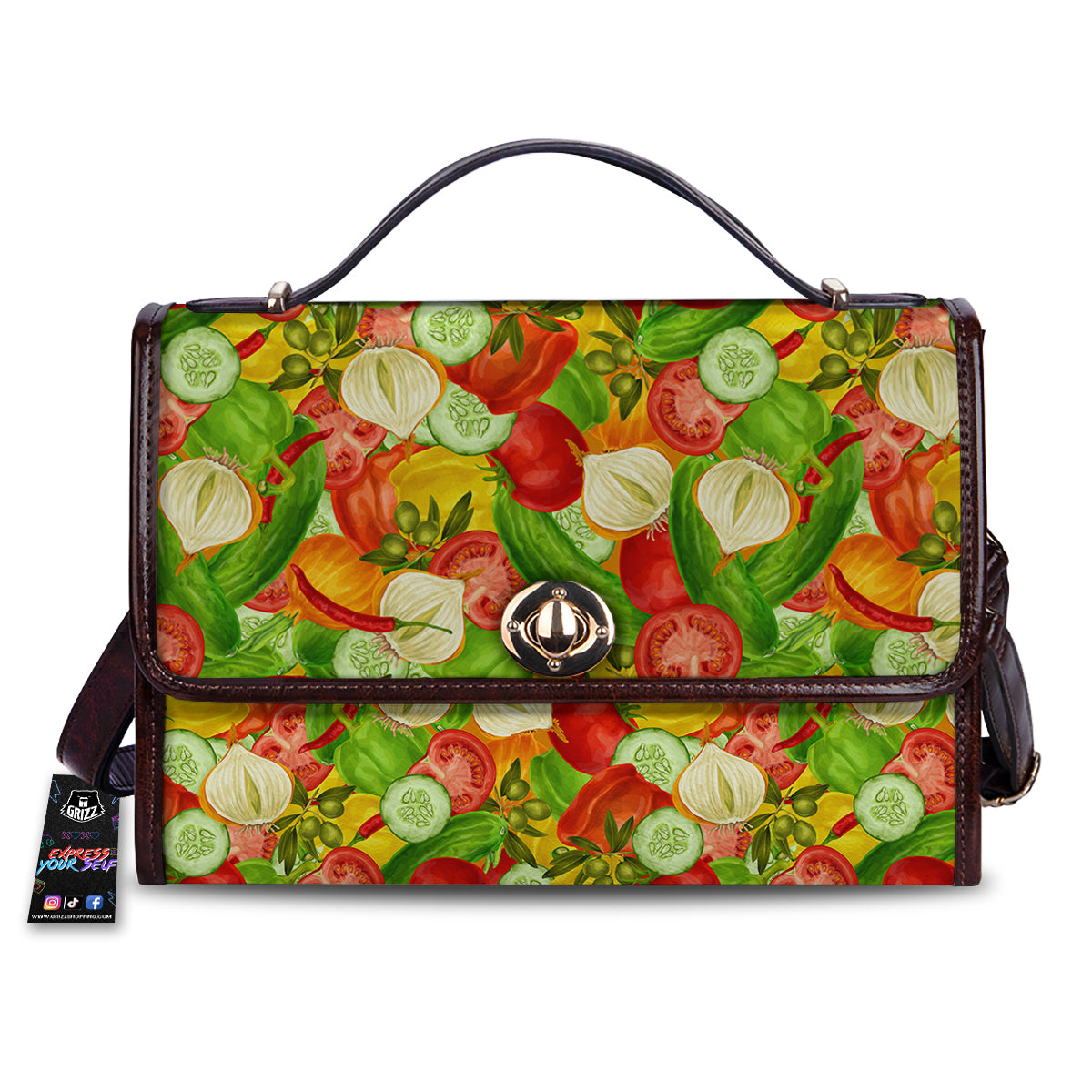 Pattern Vegan Print Pattern Women's Satchel Bag-grizzshop