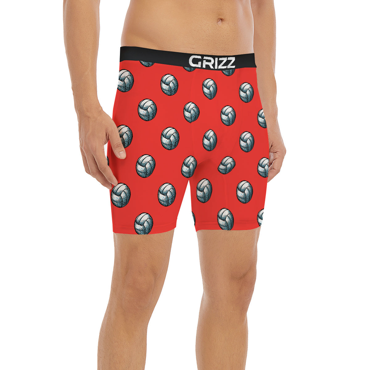 Pattern Volleyball Print Pattern Boxer Briefs-grizzshop