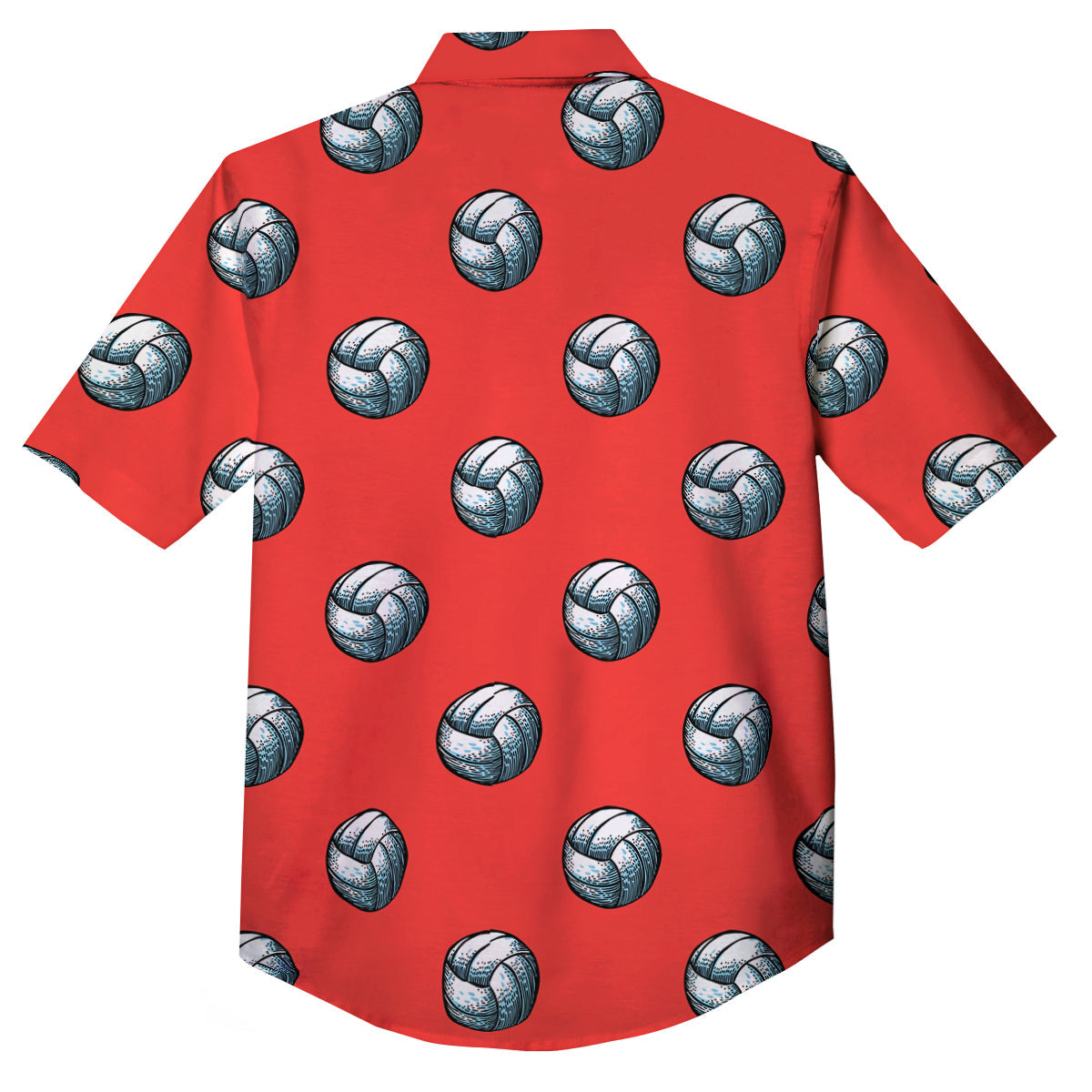 Pattern Volleyball Print Pattern Button Up Shirt-grizzshop