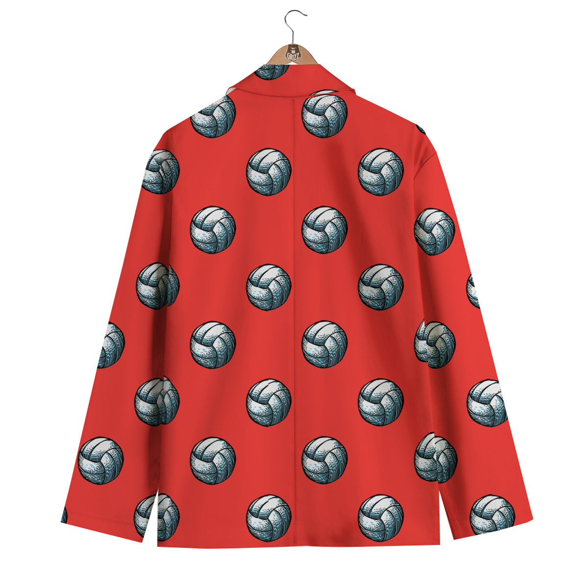 Pattern Volleyball Print Pattern Men's Blazer-grizzshop