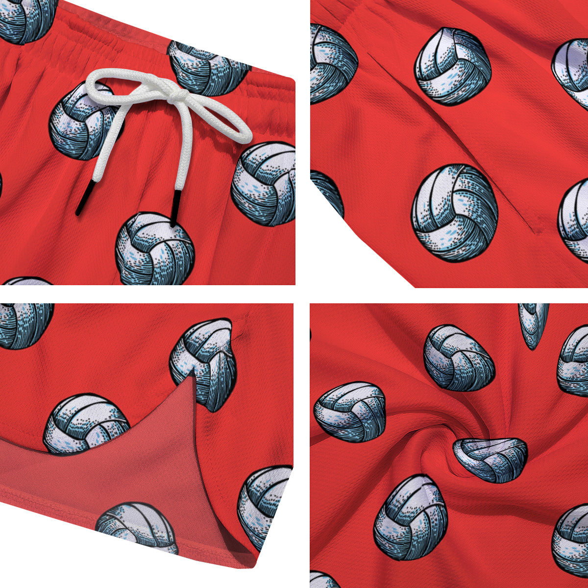 Pattern Volleyball Print Pattern Men's Running Shorts-grizzshop