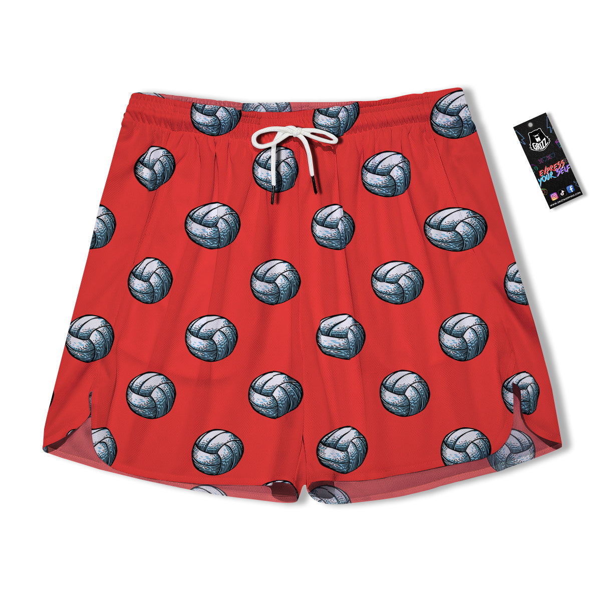 Pattern Volleyball Print Pattern Men's Running Shorts-grizzshop