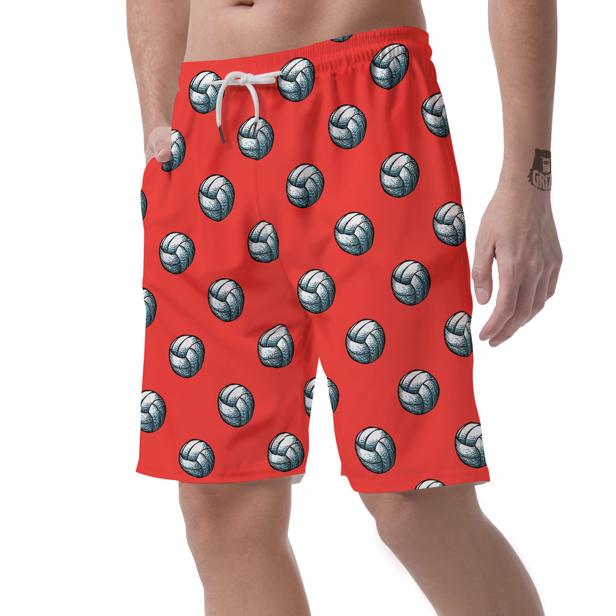 Pattern Volleyball Print Pattern Men's Shorts-grizzshop
