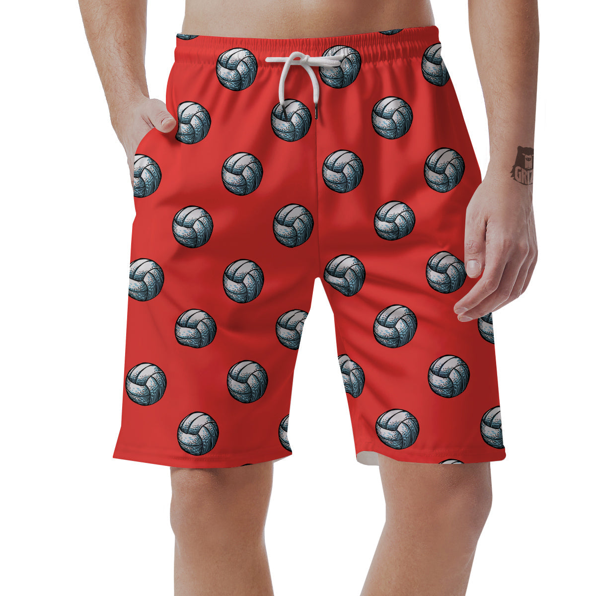 Pattern Volleyball Print Pattern Men's Shorts-grizzshop