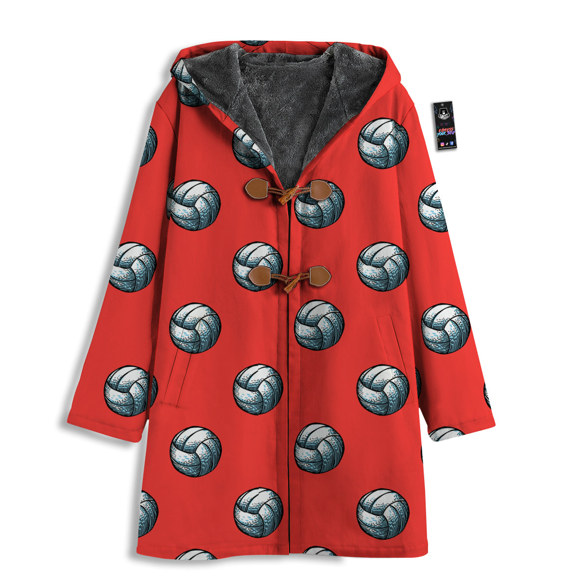 Pattern Volleyball Print Pattern Men's Windbreaker Jacket-grizzshop