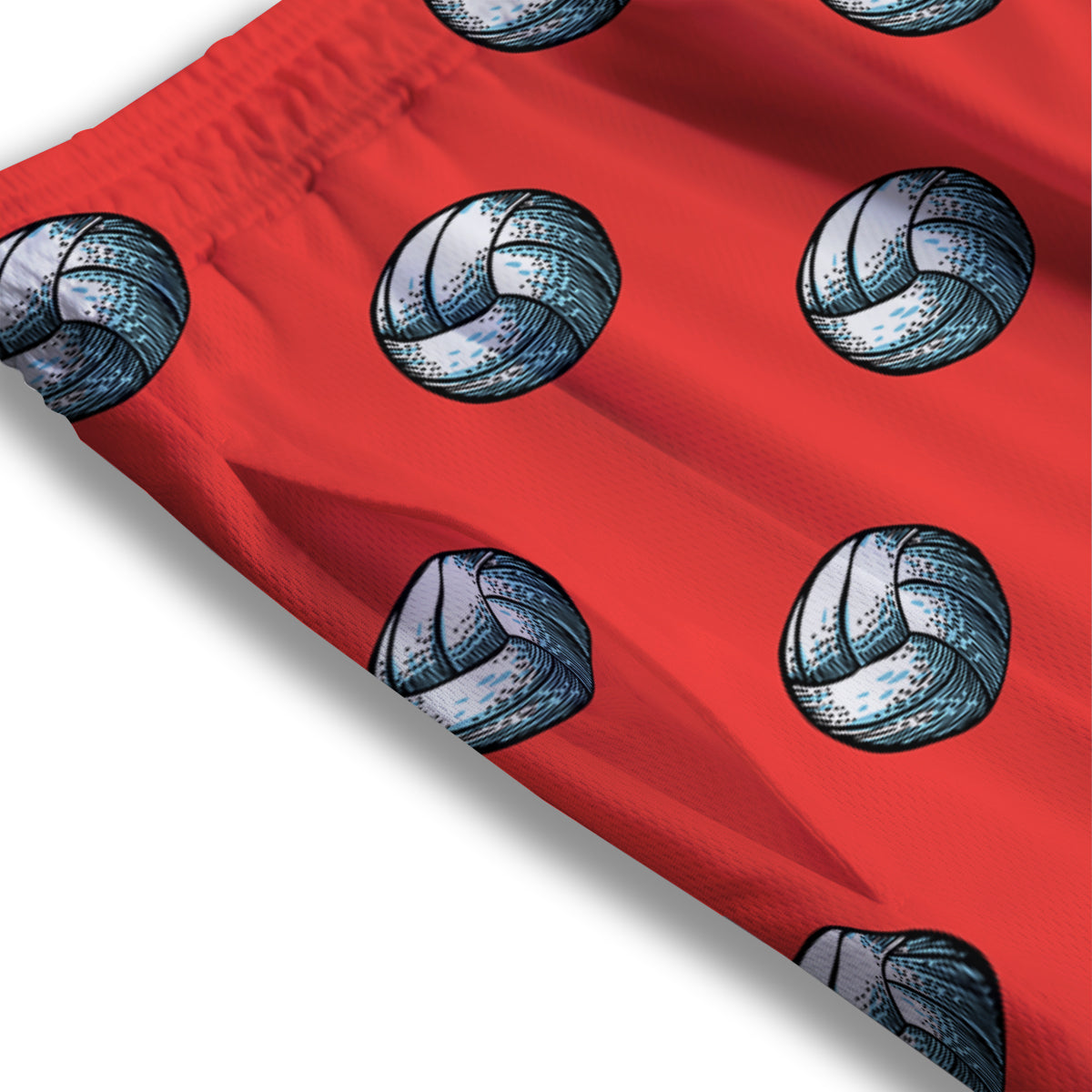 Pattern Volleyball Print Pattern Mesh Shorts-grizzshop