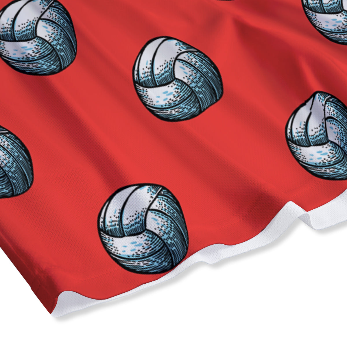 Pattern Volleyball Print Pattern Mesh Shorts-grizzshop