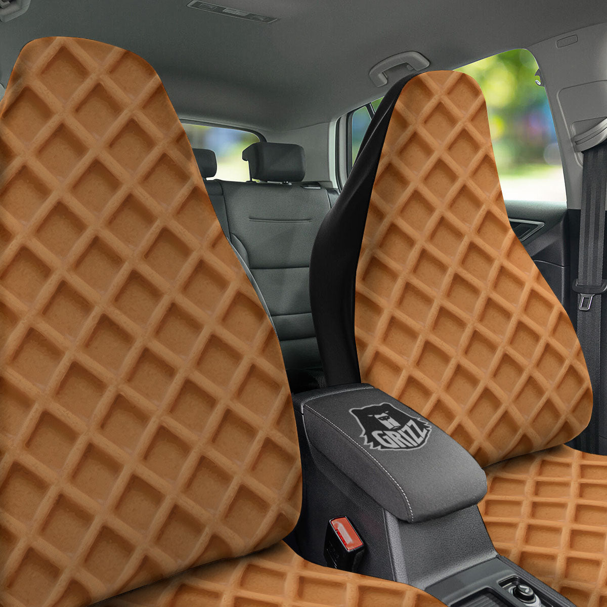 Pattern Waffle Print Car Seat Covers-grizzshop