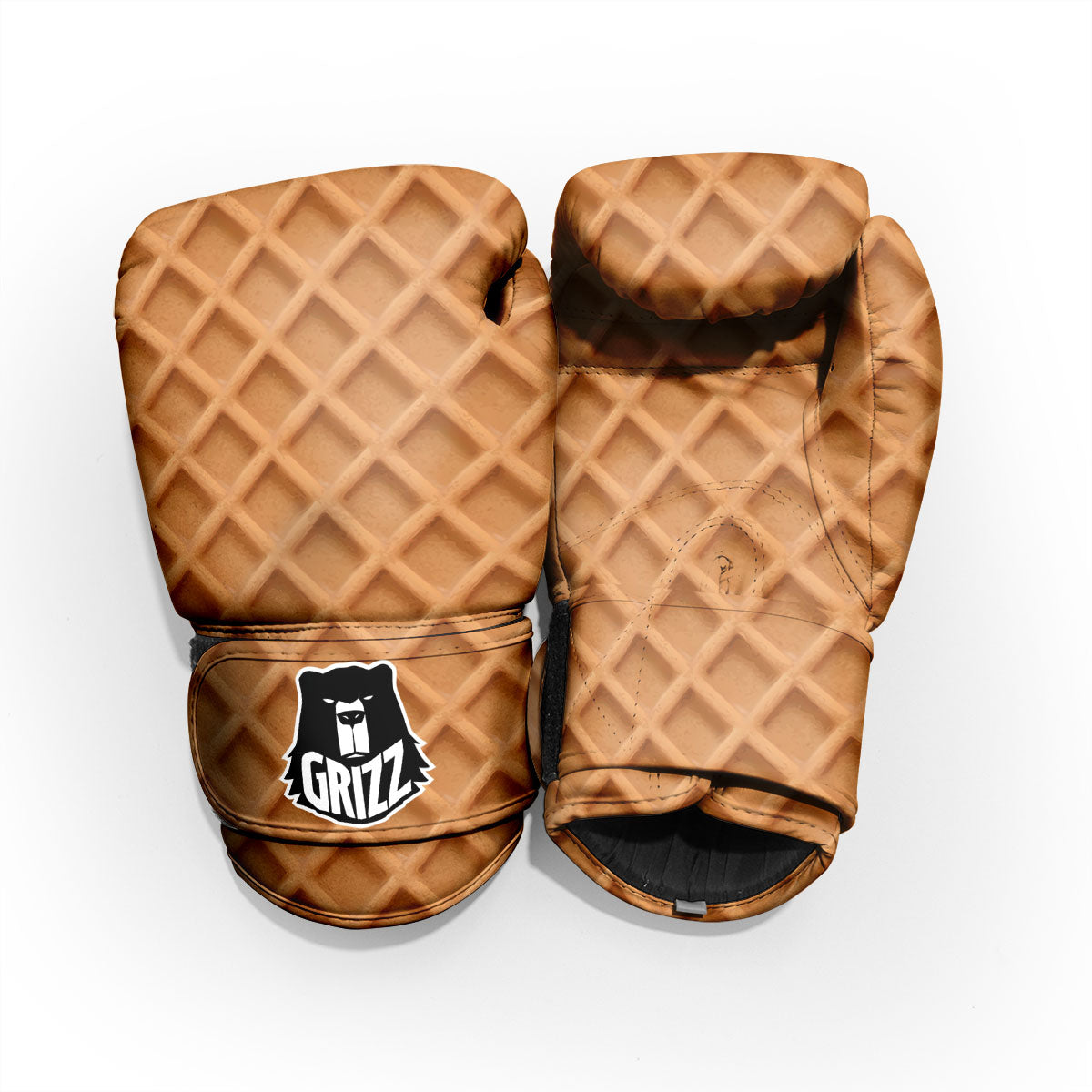 Pattern Waffle Print Sparring Gloves-grizzshop