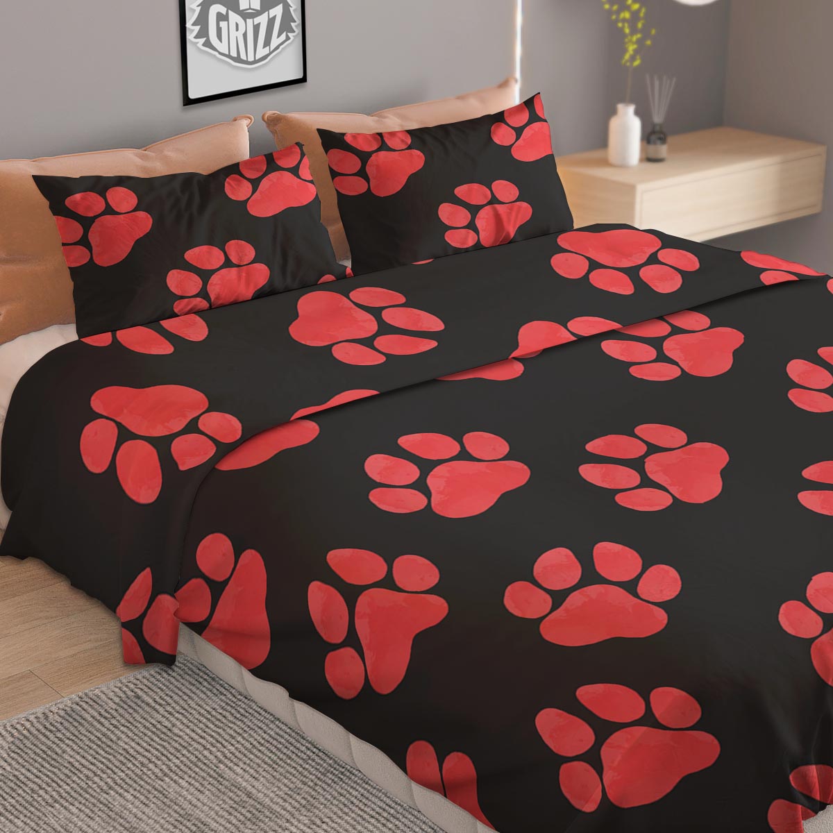 Palm Tree Teal Print Pattern Duvet Cover Bedding Set