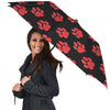 Paw Black And Red Print Pattern Umbrella-grizzshop