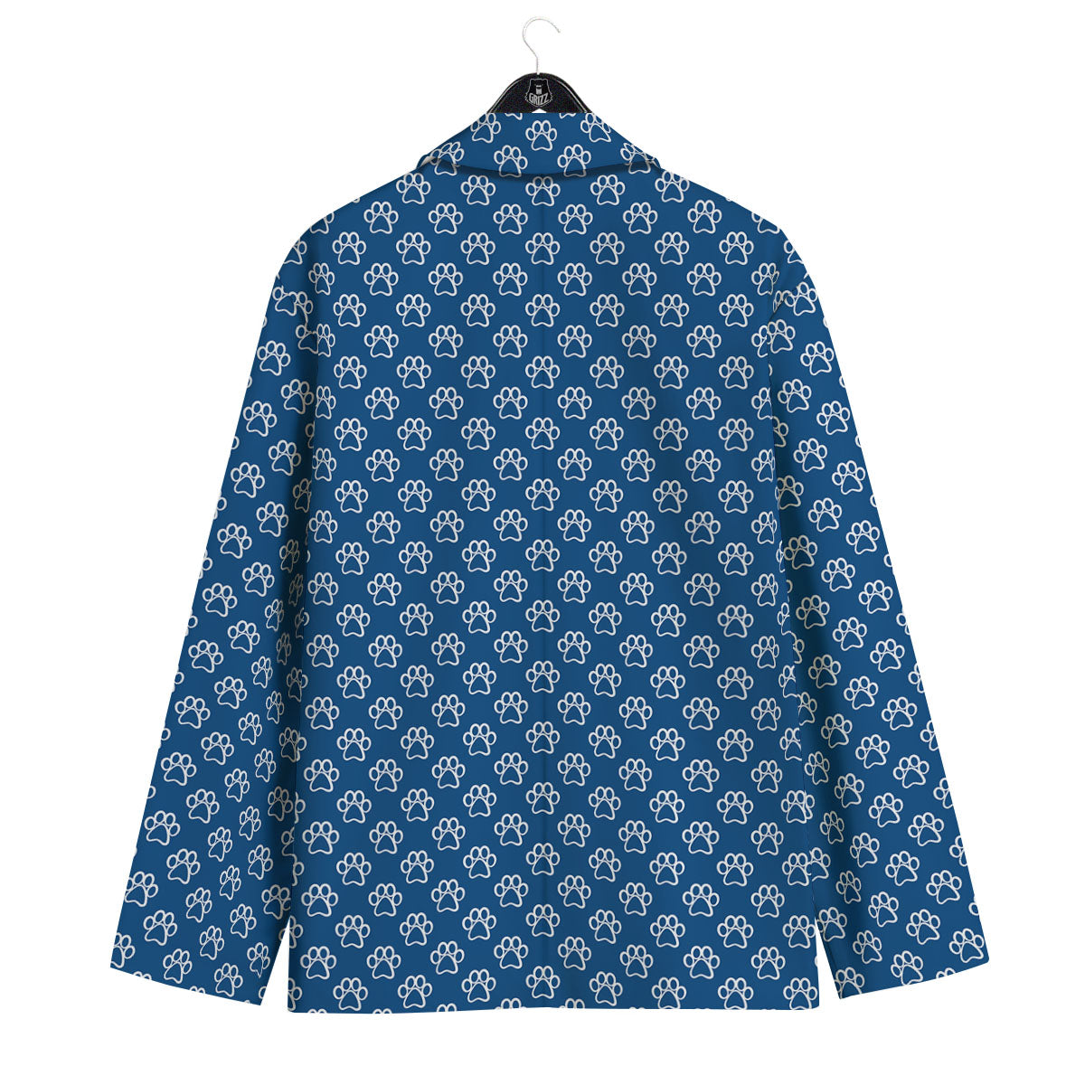 Paw Blue Animal Print Pattern Men's Sport Coat-grizzshop