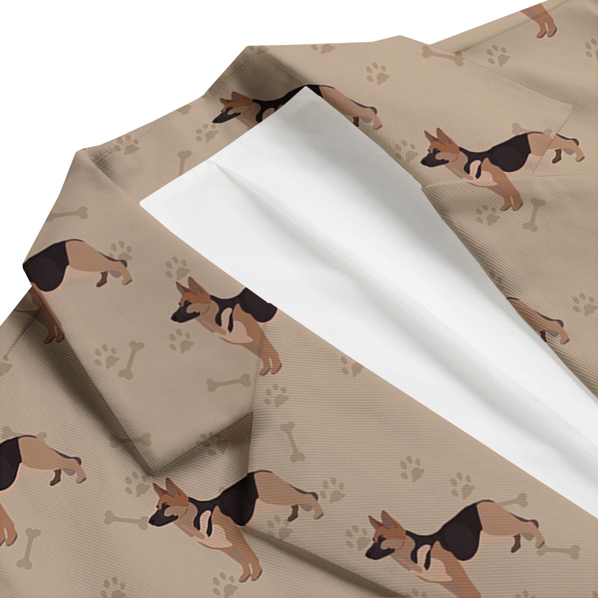 Paw German Shepherd Pattern Print Men's Blazer-grizzshop