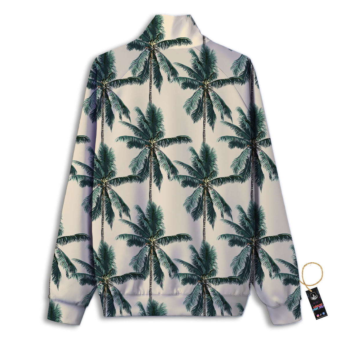 Paw Knitted White And Red Print Pattern Track Jacket-grizzshop