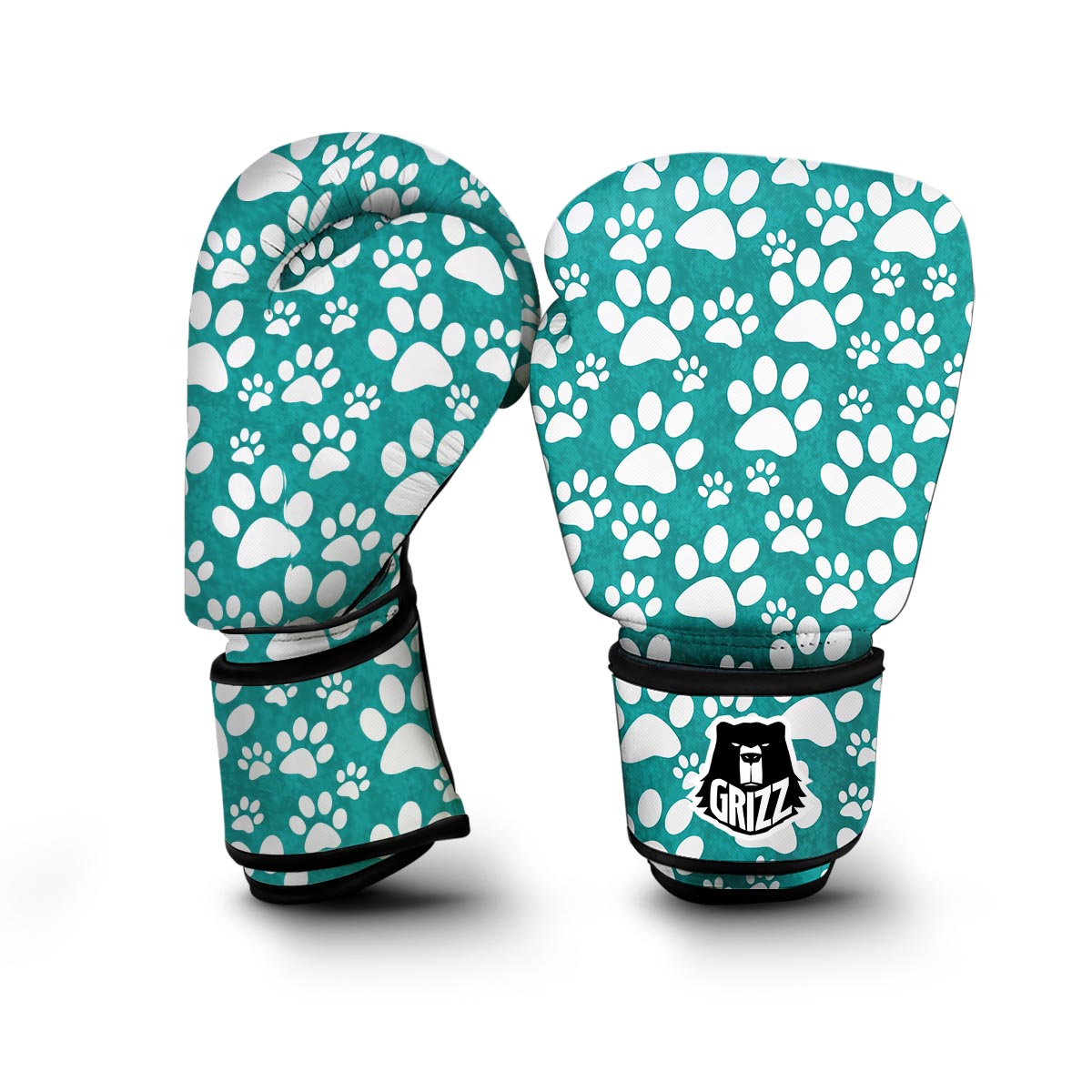 Paw Pattern Print Boxing Gloves-grizzshop