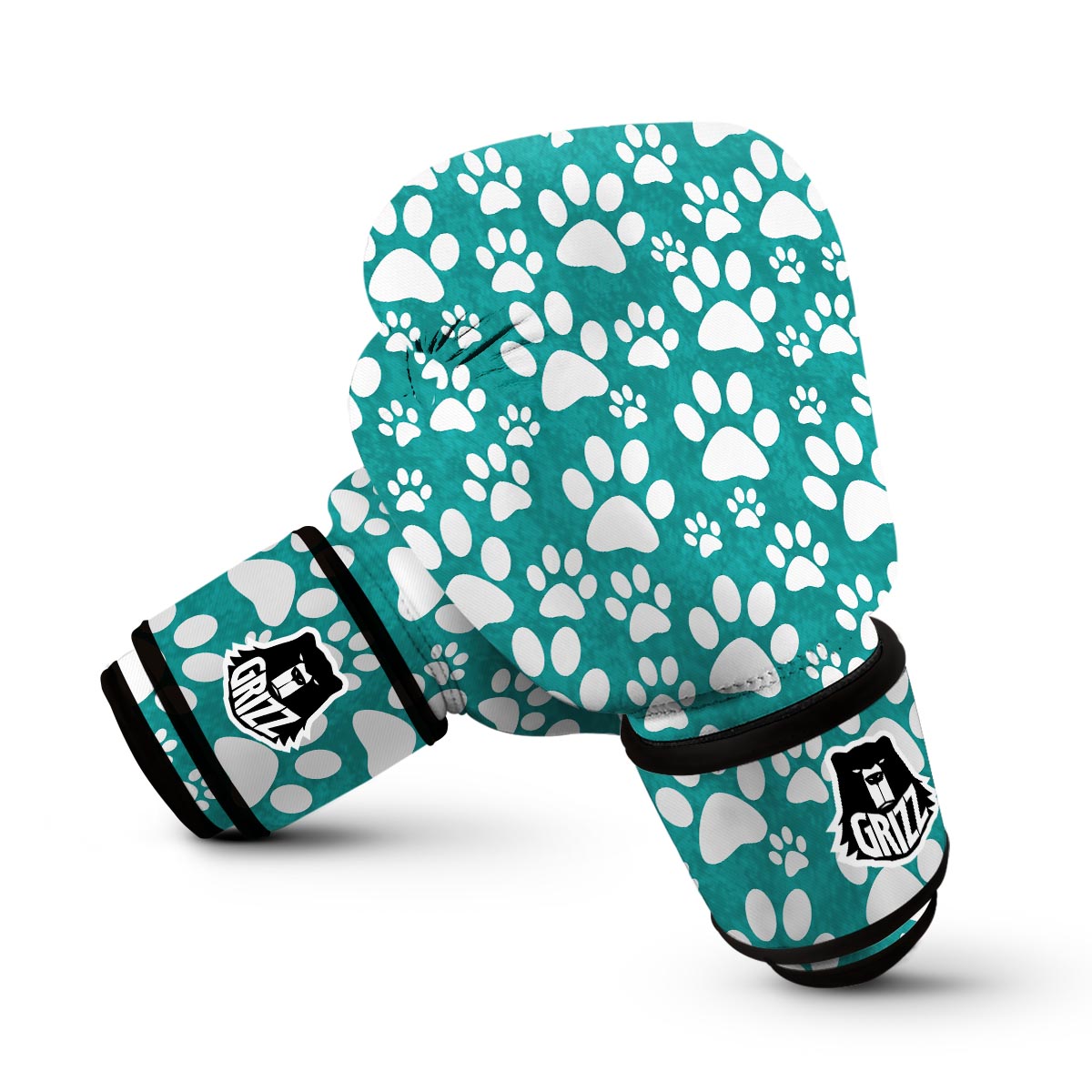 Paw Pattern Print Boxing Gloves-grizzshop