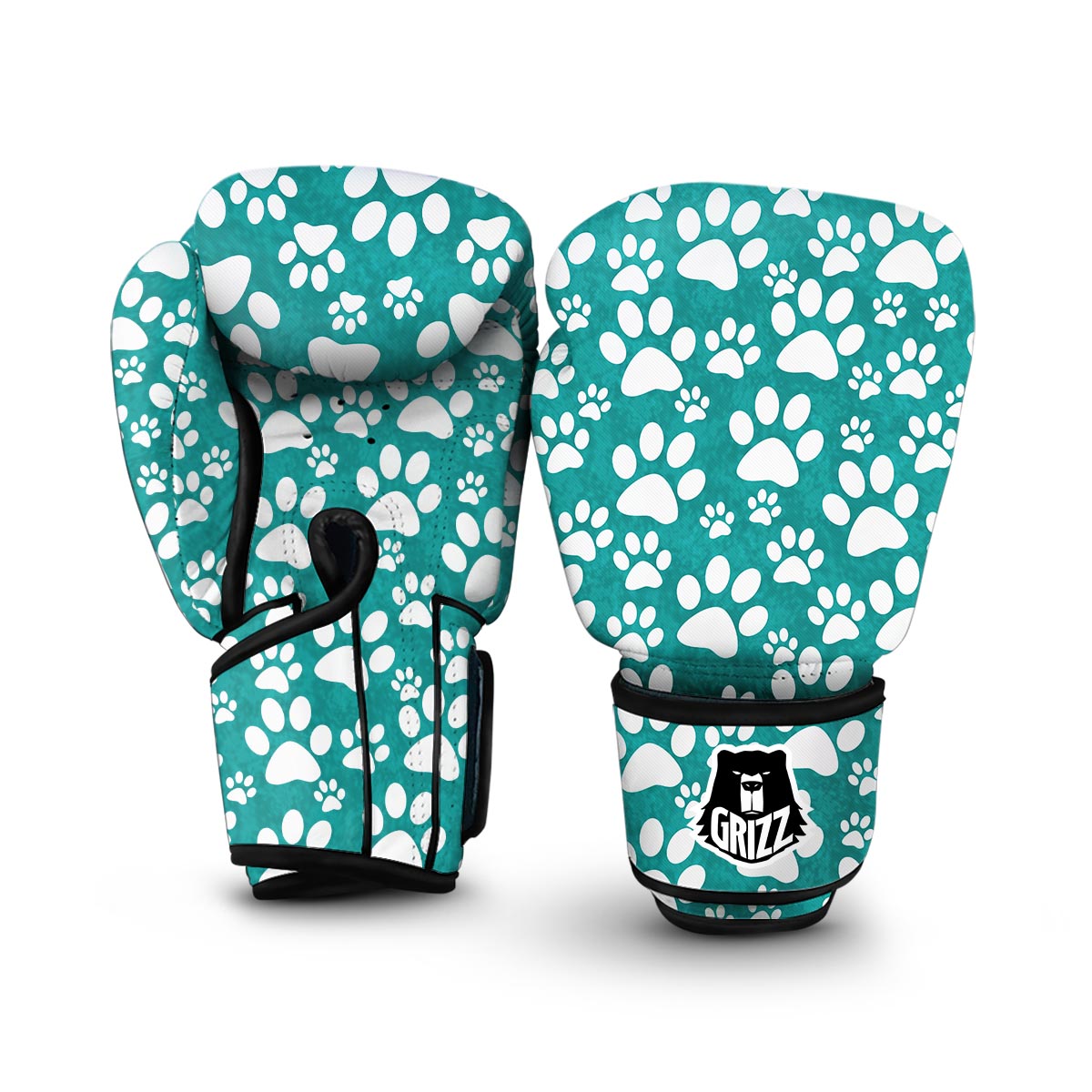 Paw Pattern Print Boxing Gloves-grizzshop