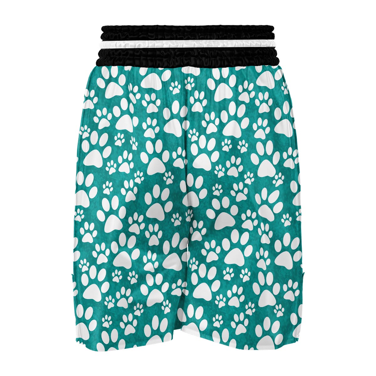 Paw Pattern Print Boxing Shorts-grizzshop