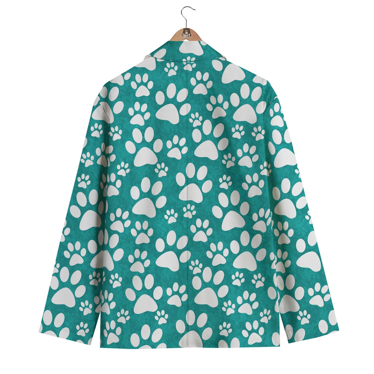 Paw Pattern Print Men's Blazer-grizzshop
