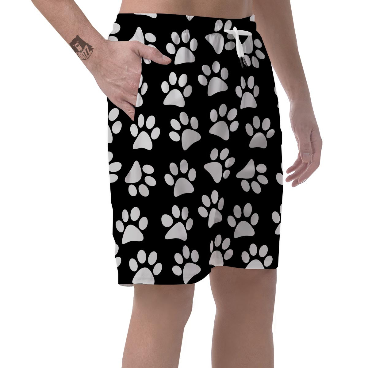 Paw Print Men's Shorts-grizzshop