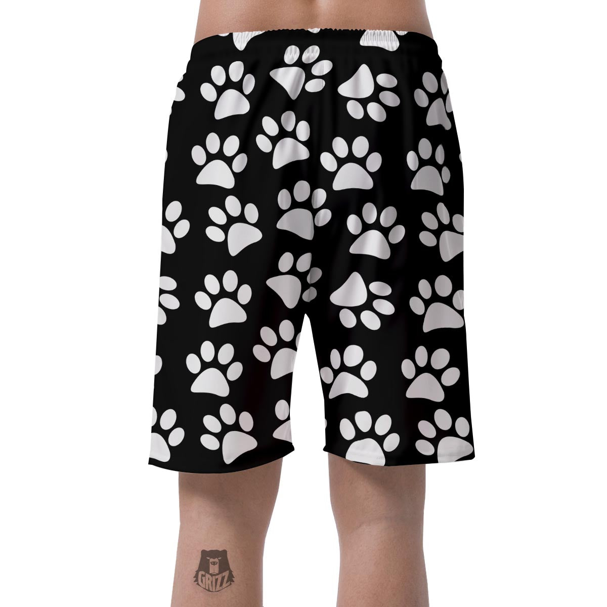 Paw Print Men's Shorts-grizzshop