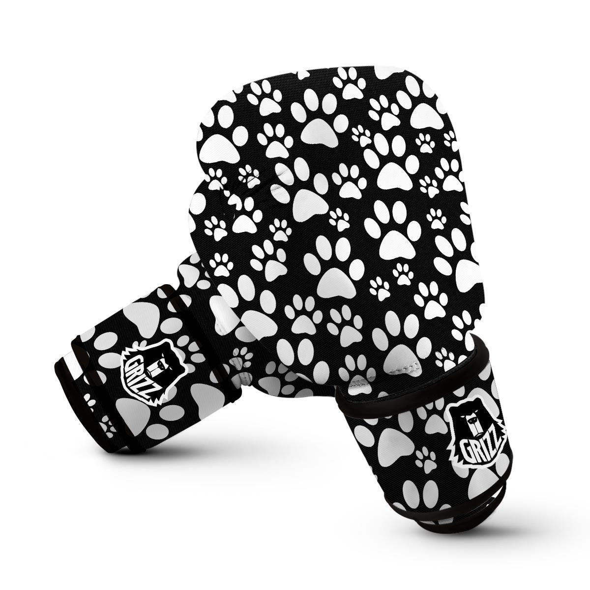 Paw Print Pattern Boxing Gloves-grizzshop