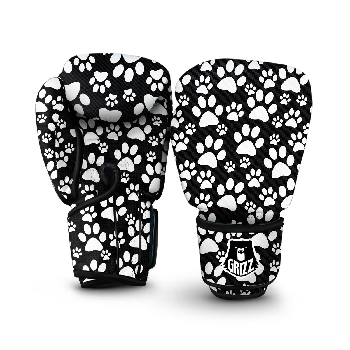 Paw Print Pattern Boxing Gloves-grizzshop