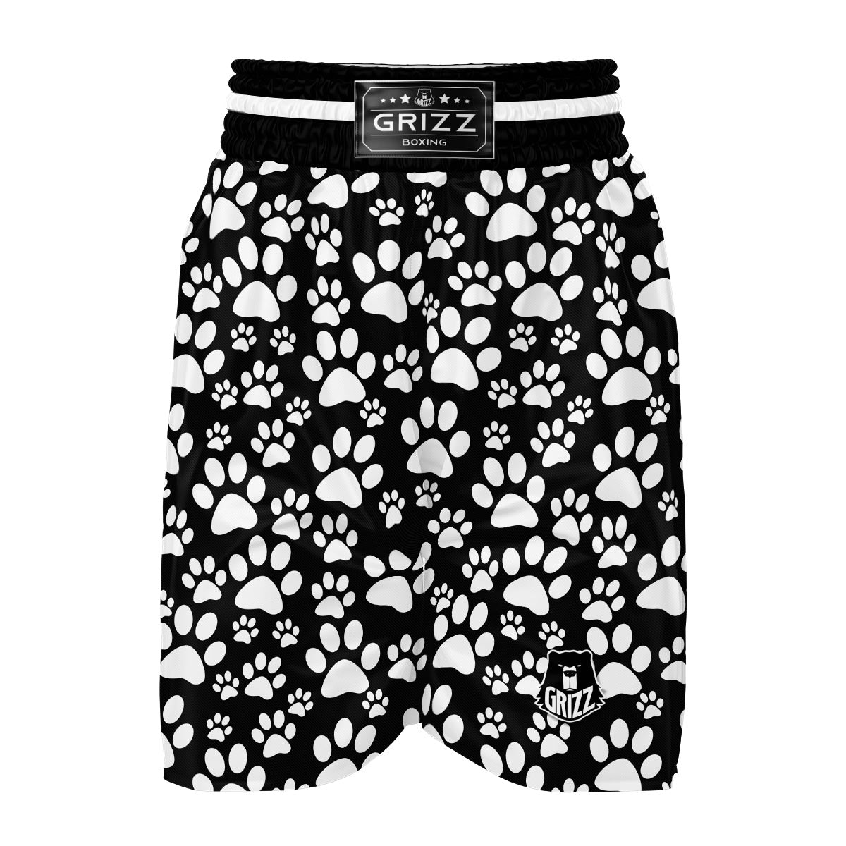 Paw Print Pattern Boxing Shorts-grizzshop