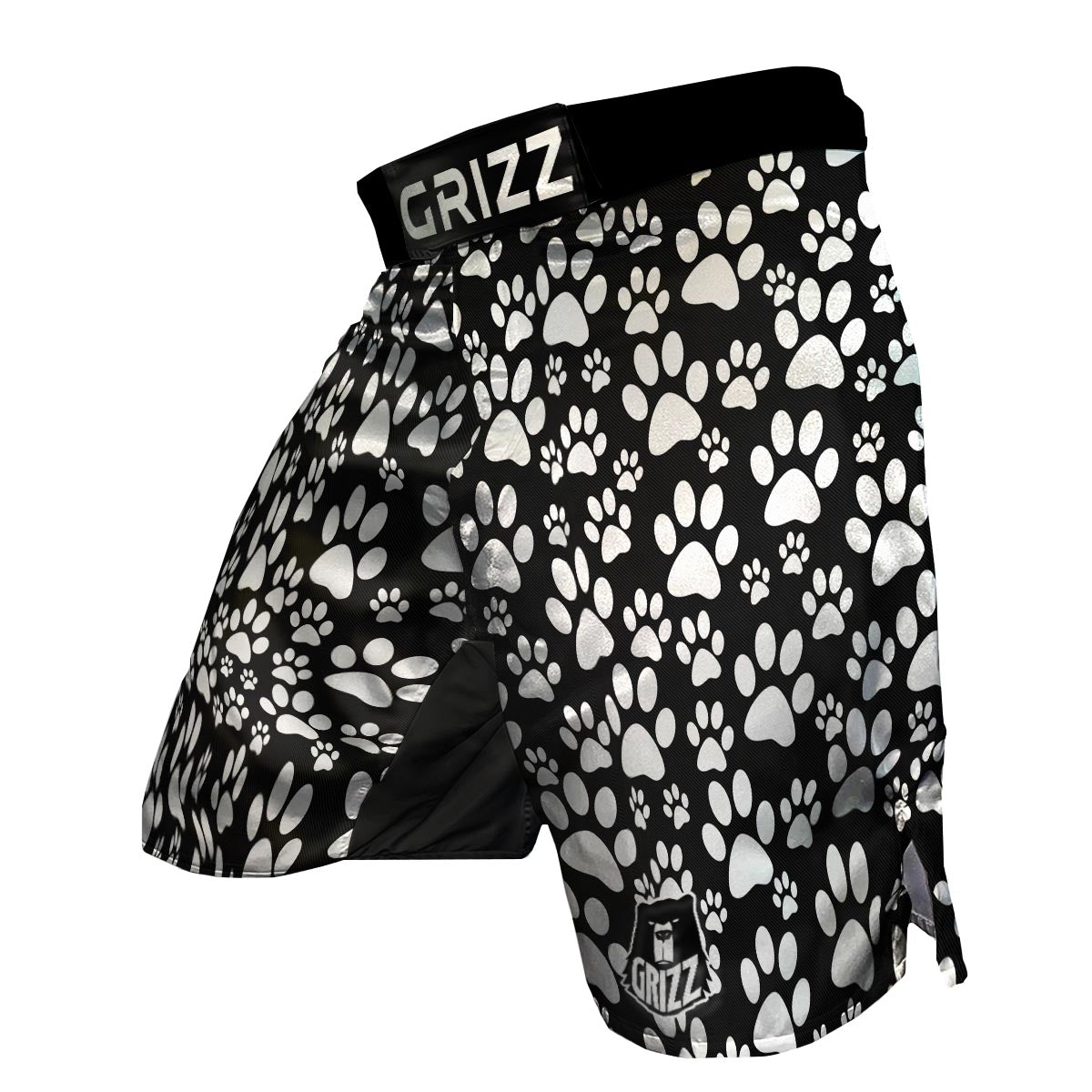 Paw Print Pattern MMA Shorts-grizzshop