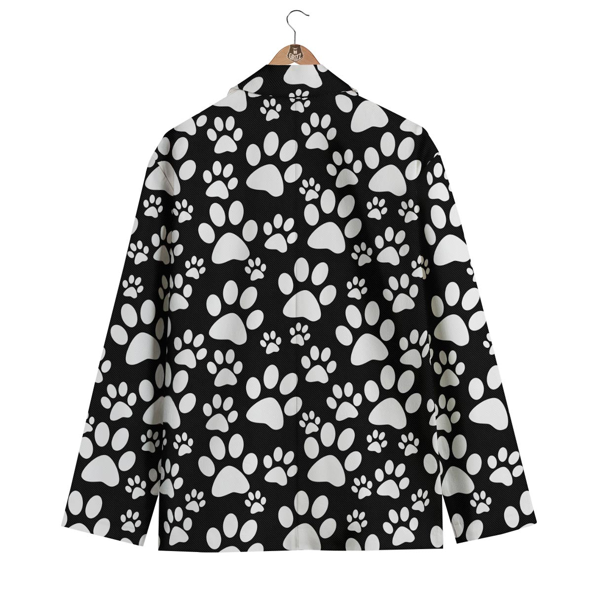 Paw Print Pattern Men's Blazer-grizzshop