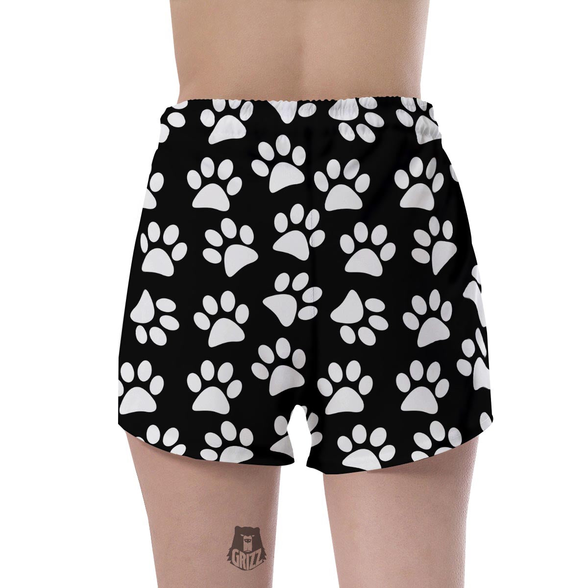 Paw Print Women's Shorts-grizzshop