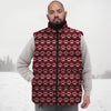 Paw Knitted Christmas Print Pattern Down Vest