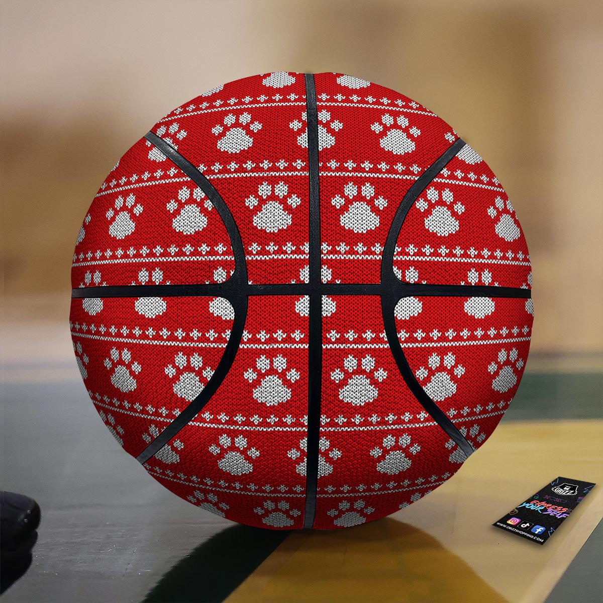 Palm Tree Vintage Print Pattern Basketball