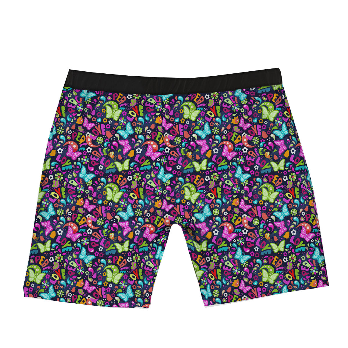 Peace Groovy Girly Print Pattern Boxer Briefs-grizzshop