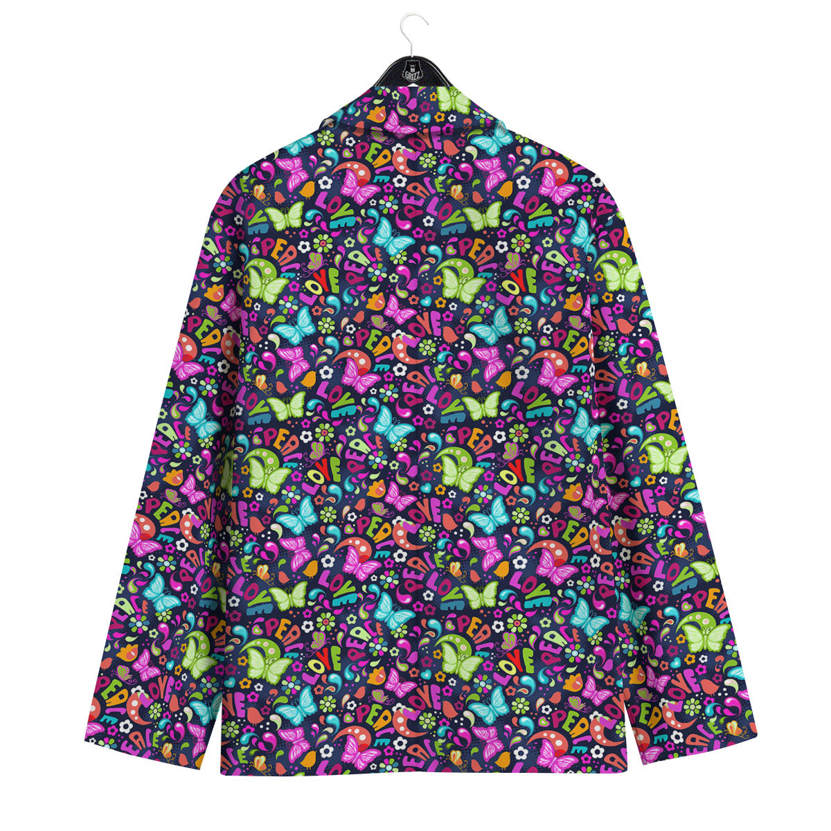 Peace Groovy Girly Print Pattern Men's Sport Coat-grizzshop