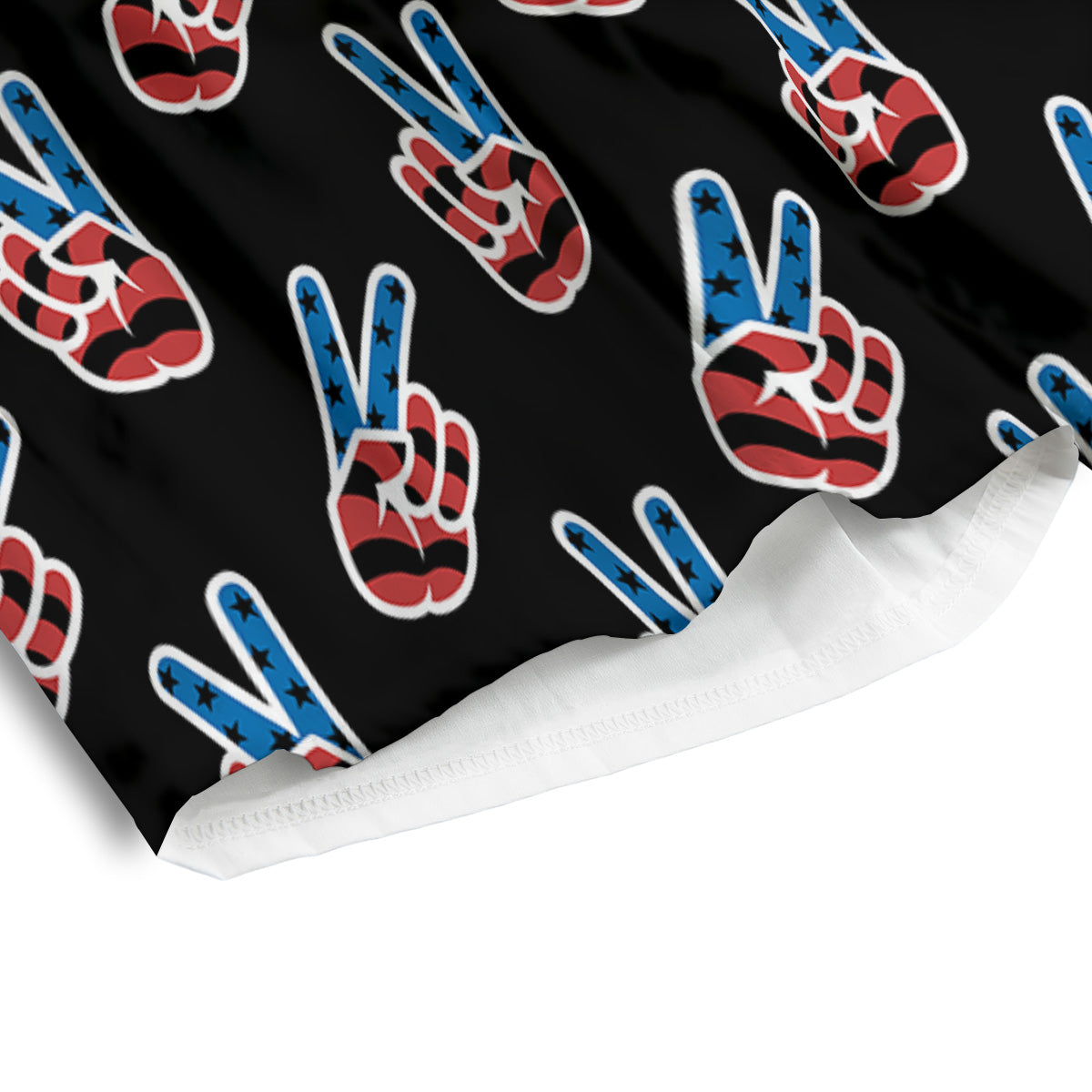 Peace Sign American Patriotic Print Pattern Men's Athletic Shorts