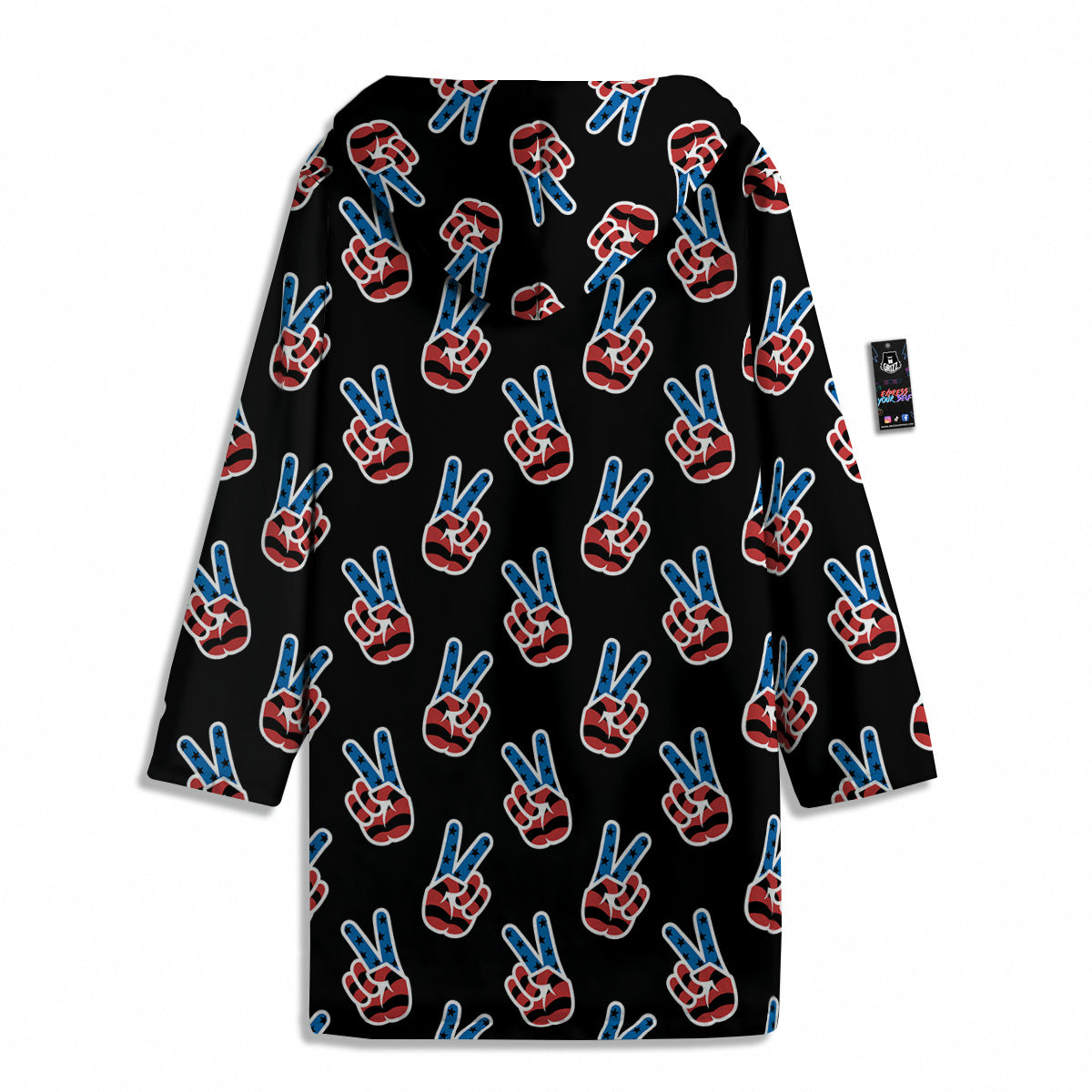 Peace Sign American Patriotic Print Pattern Men's Windbreaker Jacket-grizzshop
