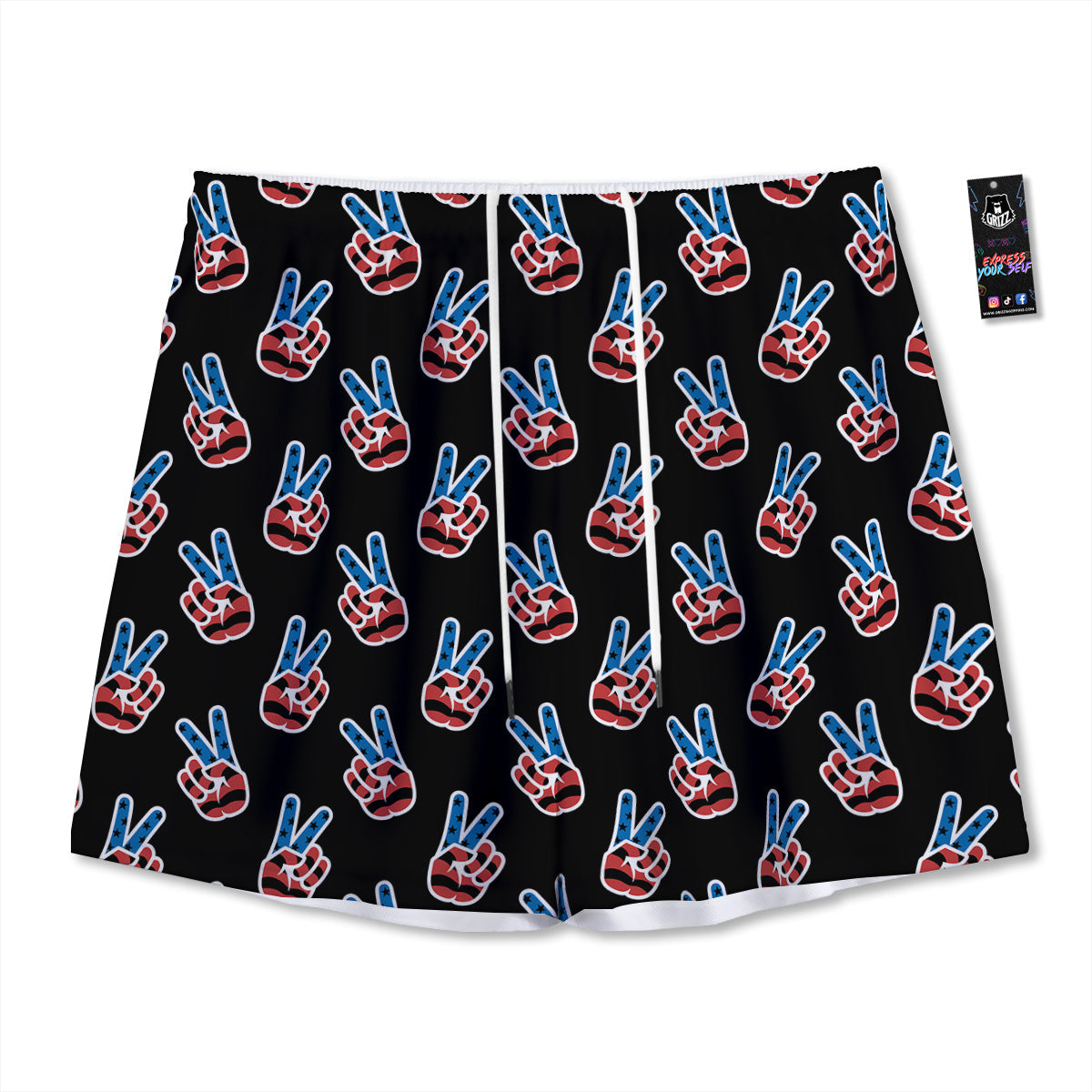 Poker Chips Print Mesh Shorts