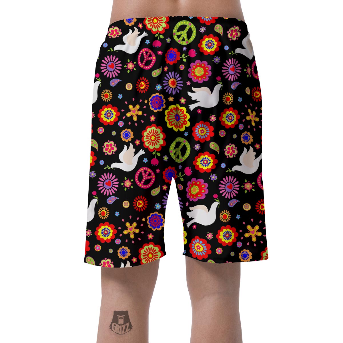 Peace Sign Hippie Men's Shorts-grizzshop