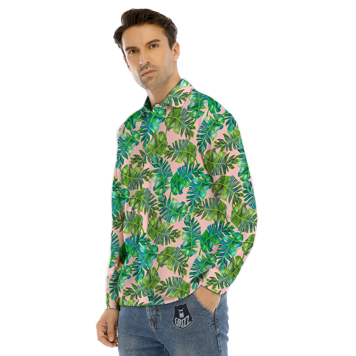 Peace Sign Psychedelic Hippie Print Men's Dress Shirts-grizzshop