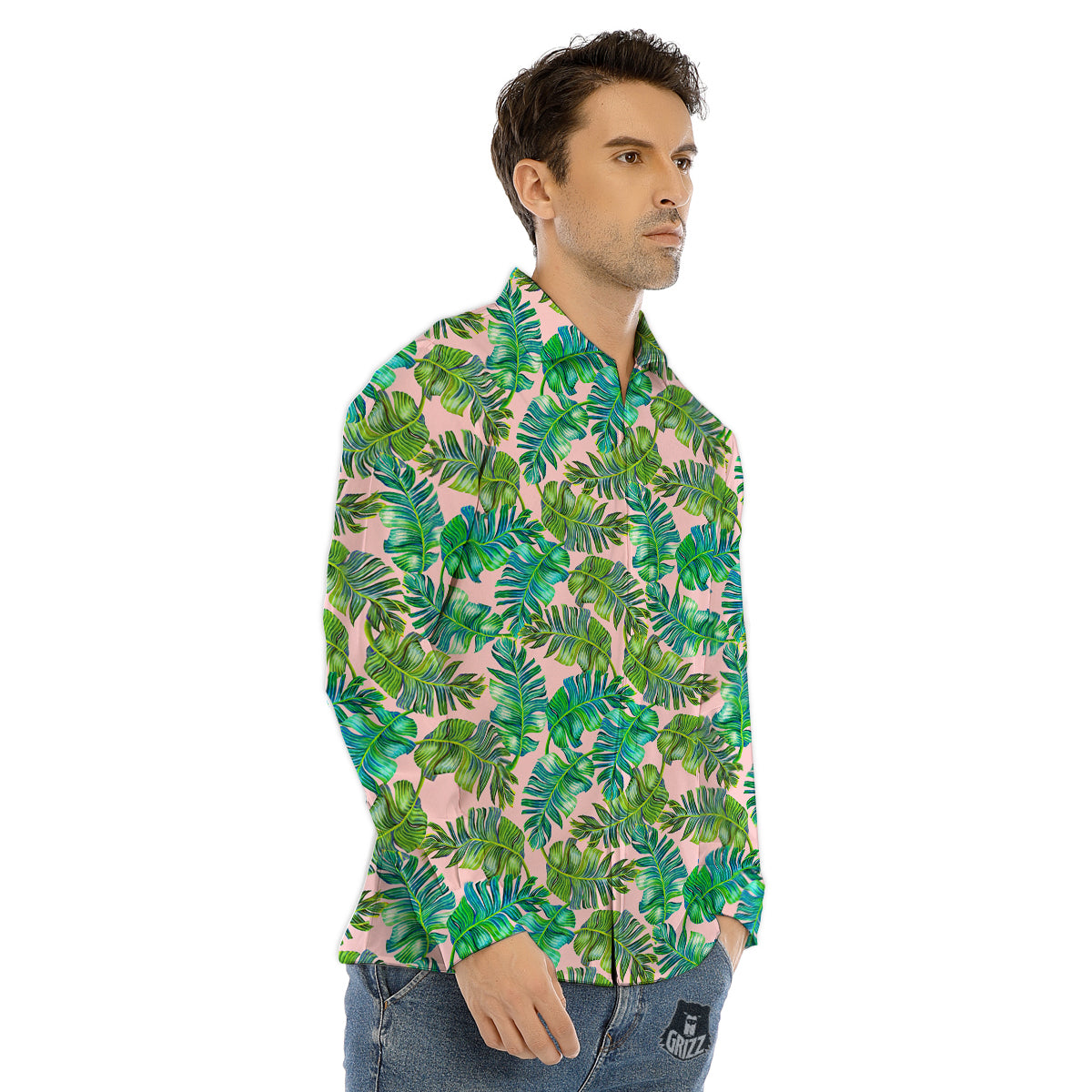 Peace Sign Psychedelic Hippie Print Men's Dress Shirts-grizzshop