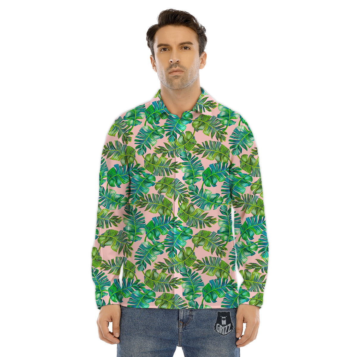 Peace Sign Psychedelic Hippie Print Men's Dress Shirts-grizzshop