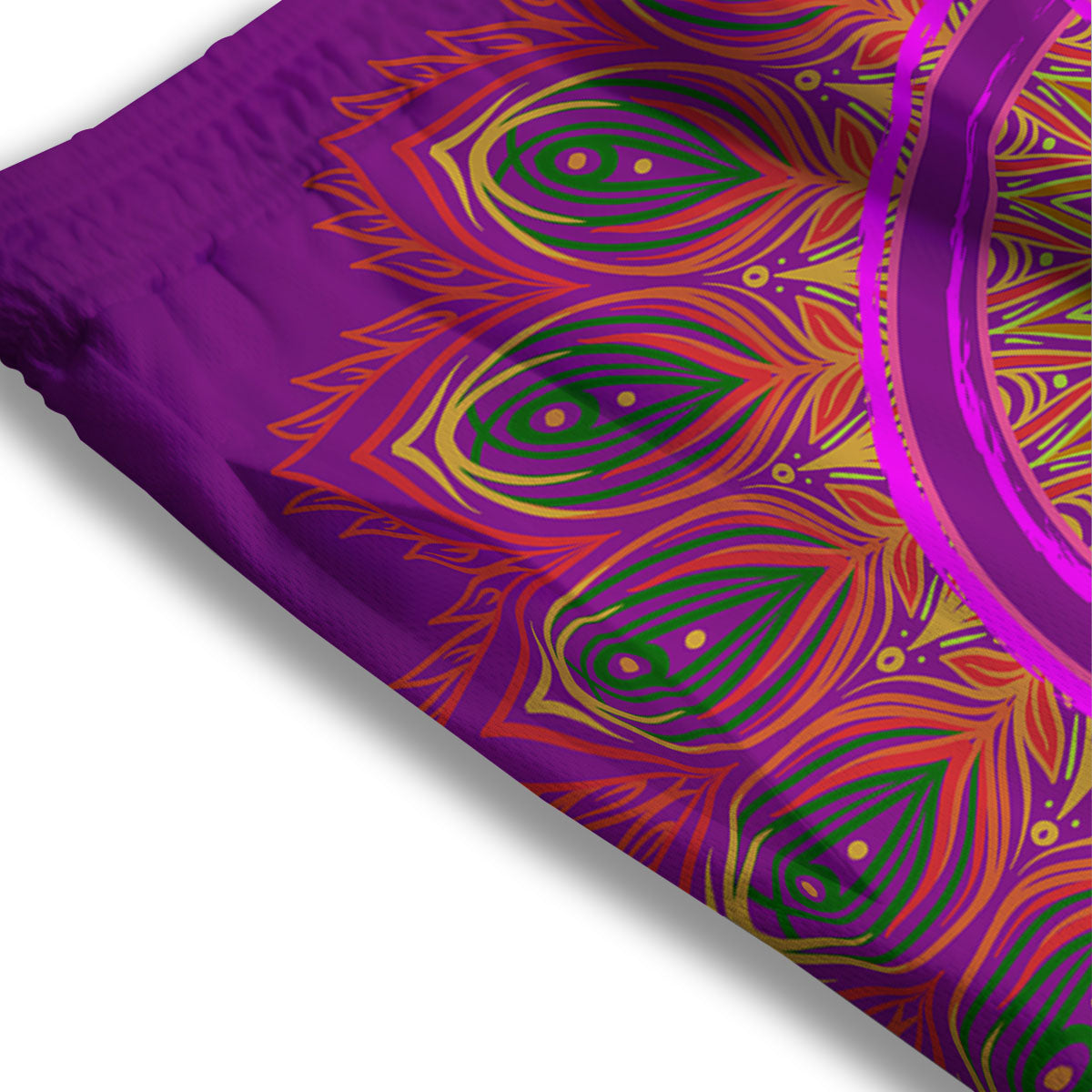 Peace Sign Psychedelic Hippie Print Mesh Shorts