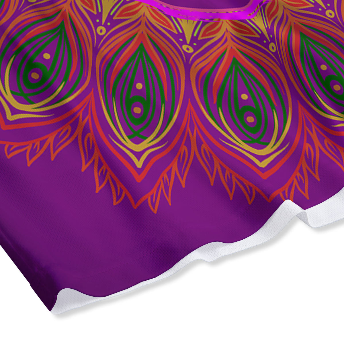Peace Sign Psychedelic Hippie Print Mesh Shorts