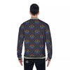 Peace Sign Rainbow LGBT Print Pattern Baseball Jacket-grizzshop