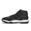 Peace Sign Rainbow LGBT Print Pattern Black Bball Shoes-grizzshop