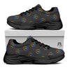 Peace Sign Rainbow LGBT Print Pattern Black Chunky Shoes-grizzshop