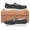 Peace Sign Rainbow LGBT Print Pattern Black Loafers-grizzshop