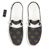 Peace Sign Rainbow LGBT Print Pattern Black Loafers-grizzshop